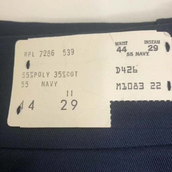 Montgomery Ward vintage work pants flannel lined new NWT. mens 44/29 blue
